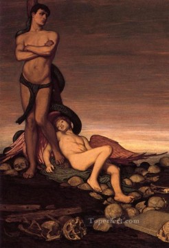  hombre Pintura - El simbolismo del último hombre Elihu Vedder